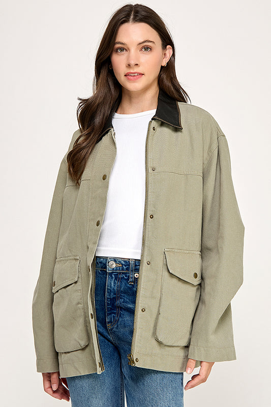 RT165 - Rustic Olive Utility Jacket