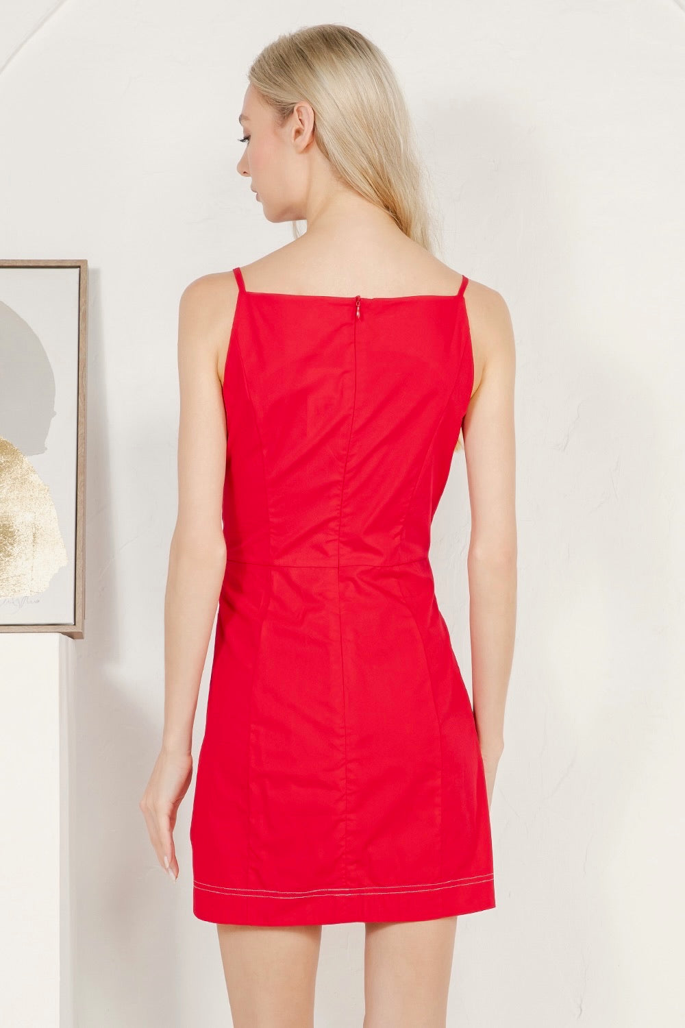 Contrast Stitch Mini Dress RD244