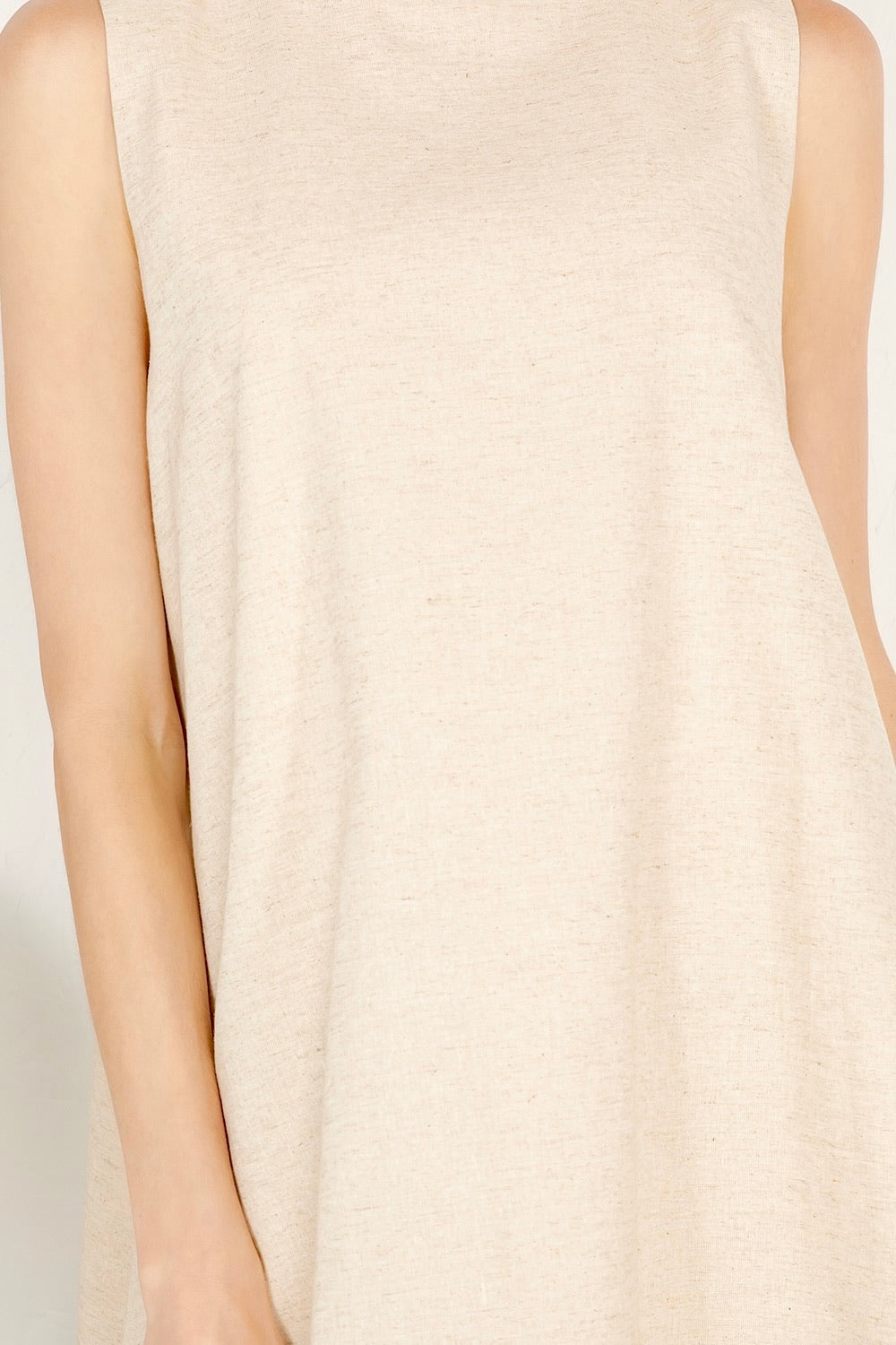 Contrast Pleated Hem Shift Dress