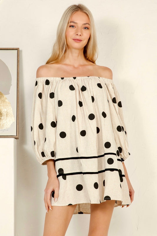 Polka Dot Shift Mini Dress