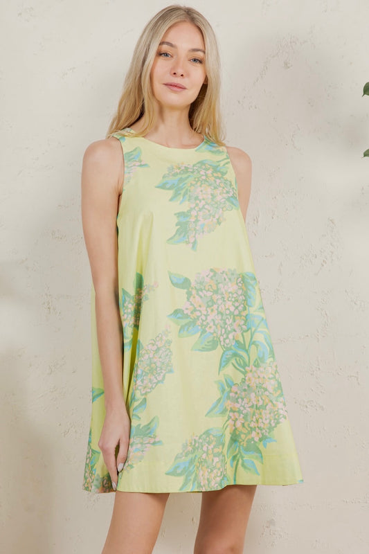 High Neck Shift Mini Dress