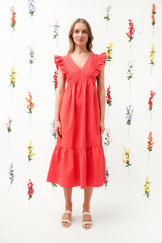 Ruched Bust Midi Dress